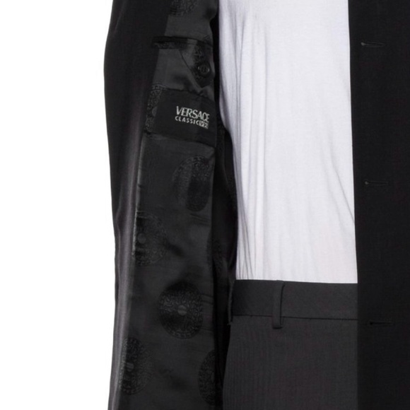 Versace Black Sport Coat Sleek Tailored Blazer